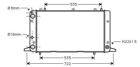 Radiator Audi100 Nt-dies 85-91 AUDI 100, 100 Avant