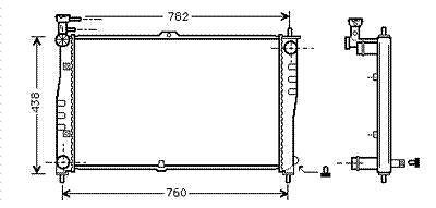 RADIATOR BENZINE -01 2.5 24v MT KIA CARNIVAL, CARNIVAL II