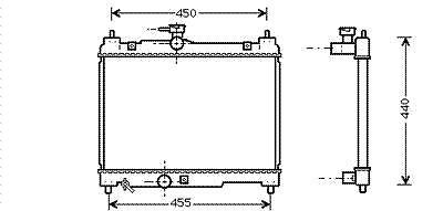 RADIATOR BENZINE 1.0 Japan TOYOTA YARIS (CP10)  1999.04-