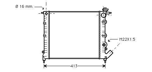 RADIATOR BENZINE 1.1 350x378