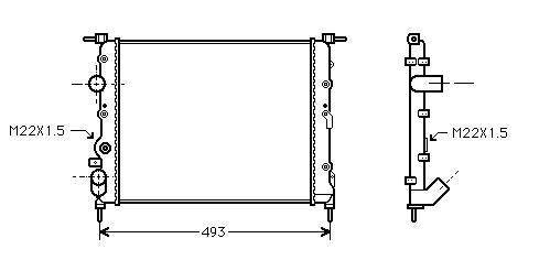 Radiator Benzine 1.2 16v  1.4 16v