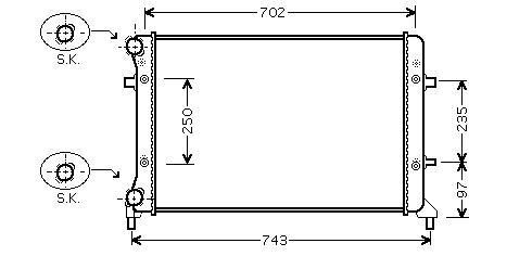 Radiator Benzine 1.6 SKODA OCTAVIA, OCTAVIA Combi