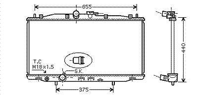 Radiator Benzine 2.0 HONDA ACCORD VIII, ACCORD VIII Tourer