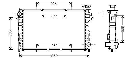 Radiator CHRYSLER VOYAGER III (RG)  2000.02-