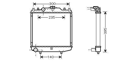 Radiator Daewoo Tico Mt 96-00 DAEWOO TICO