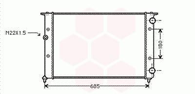 RADIATOR DIESEL 1.9 D MT -96 support VOLKSWAGEN CADDY II