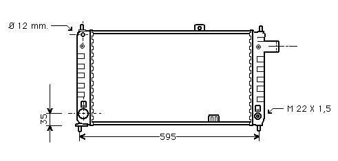 Radiator Kadett D 13 Mt 79-82 OPEL KADETT D Estate (35, 36