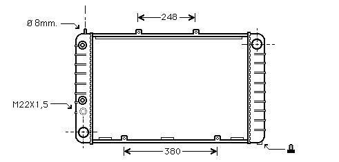 Radiator PORSCHE 928  1977.09-1995.11