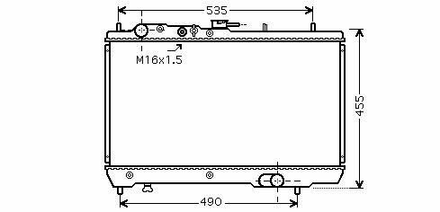 Radiator Sephia1 151618 Mt 93-96 KIA SEPHIA Saloon (FA) 