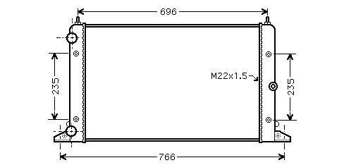 RADIATOR SHARANALHAMBRA 18i 97-00 VOLKSWAGEN SHARAN (7M8, 7