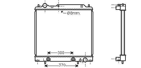 Radiator Spacegear 25td At 94-00 MITSUBISHI SPACE GEAR (PAB