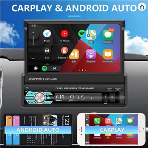 radio klapscherm android met apple carplay 7inch android aut