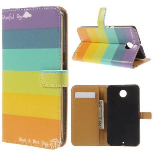 Rainbow Print Wallet Hoesje Microsoft Lumia 532