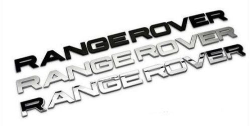 Range Rover letters logo  embleem, zwart zilver of chrome.