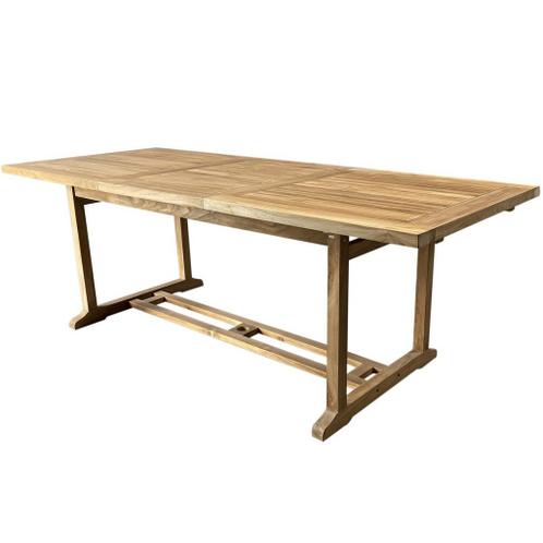 Rechthoekig uitschuifbare dining tuintafel 160-220x90xH76