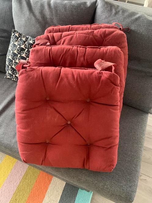 Red pillows for seats