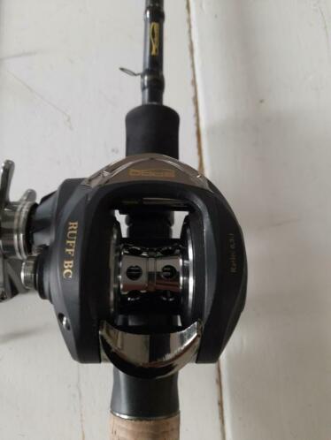 Reel vishengel goeden conditie is 180 cm