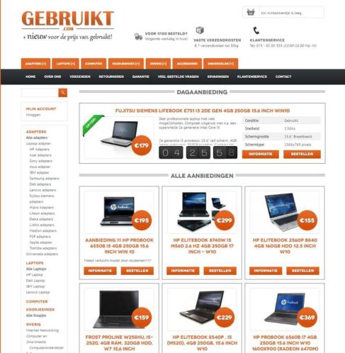 refurbished laptop vanaf 155 euro inc 21 BTW  garantie