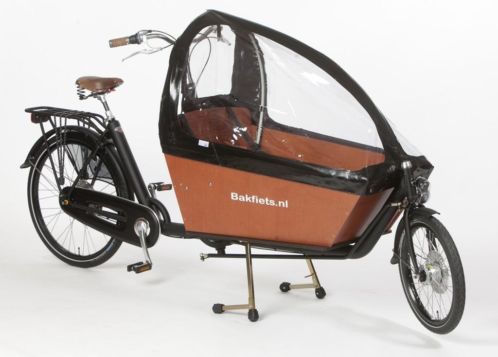 Regentent voor cargobike lang zwart