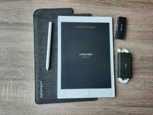 reMarkable 1 paper tablet, incl. pen, marker tips en folio