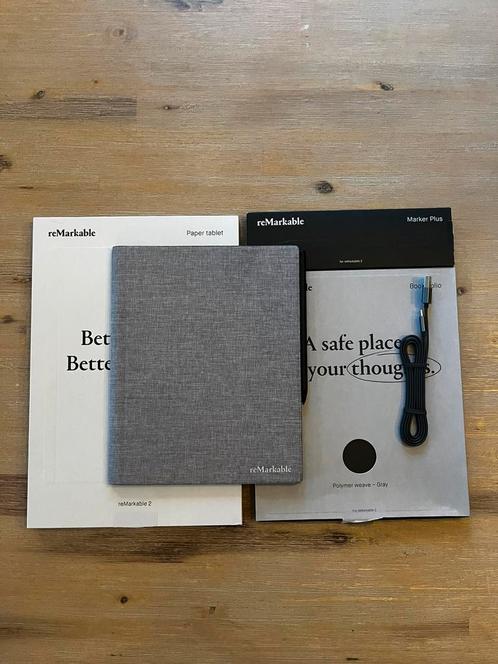 reMarkable 2  Folio polymer weave grey  Marker Plus