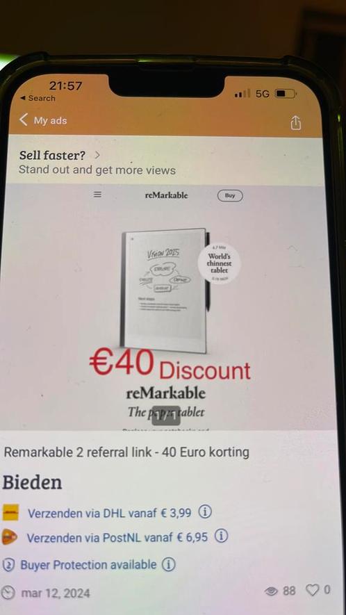 Remarkable 2 kortingscode - referral discount  40