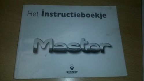 Renault master instructieboekje