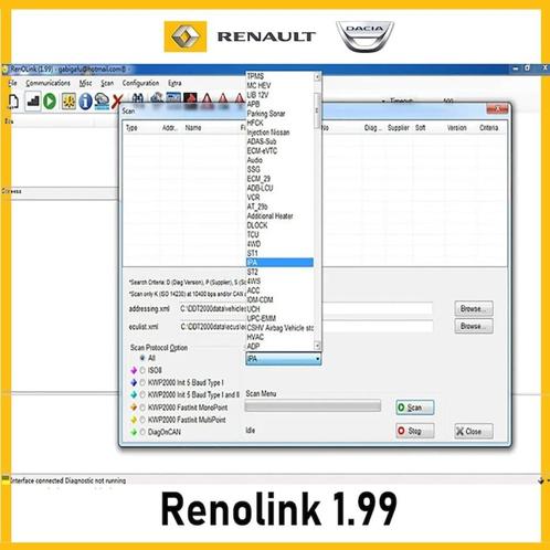 Renolink V1.99 Renault and Dacia Software For Diagnostic , C