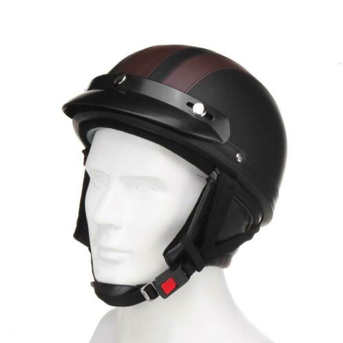 Retro Motorcycle Motor Bike Scooter Half Open Face Helm Head