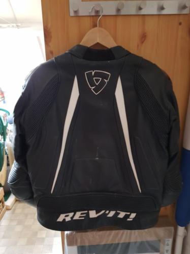 Revit Replica leren motorpak 2delig zwart