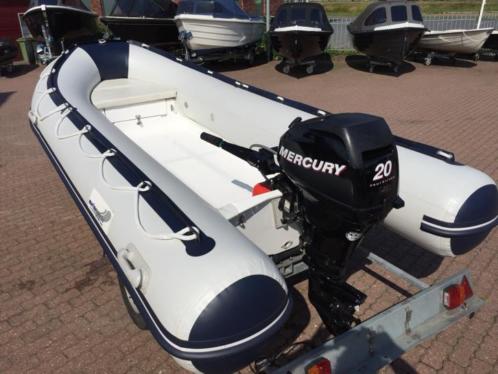 RIB 4.00 meter, Mercury F20, Kalftrailer