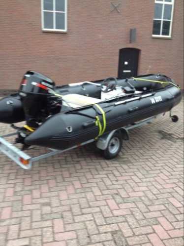 Rib 4,3 meter incl 25PK 4t. motor, trailer,stuur