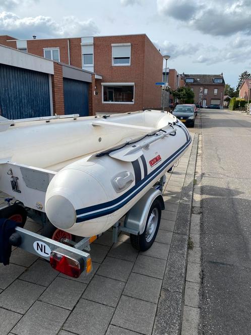 Rib rubberboot 3,50 en kalf bootrailer kantelbaar