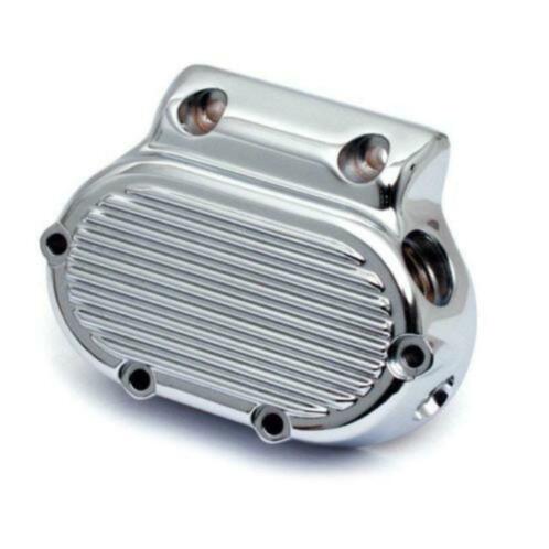Ribbed trans. end cover, chrome