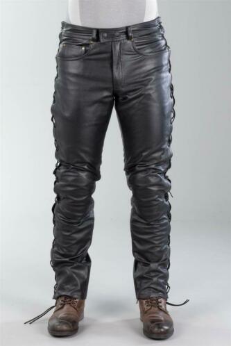 Richa Laced Jeans broek zwart (Motorbroeken, Motorkleding)