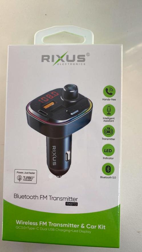 Rixus - Bluetooth FM Transmitter amp Car Kit USB charging