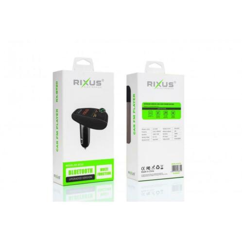 RIXUS - Fm transmitter bluetooth 5.0 Fastcharge 2.4 1.4 led