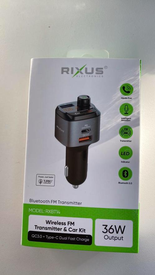 Rixus - Wireless FM Transmitter amp CAR Kit Bluetooth 36W