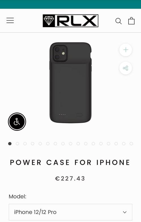 RLX - powercase black for iphone 1212pro