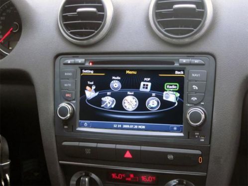 rns-e audi a3 navigatie pasvorm unit bluetooth touchscreen