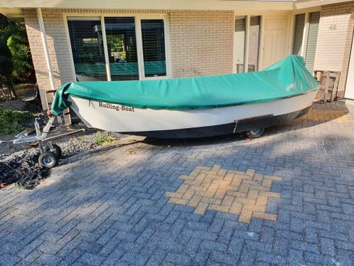 Rollingboat, aluminium boot  sloep met eigen trailer 15pk