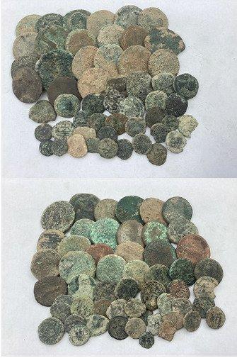 Romeinse Rijk. Lote de 106 monedas - Mltiples tipos