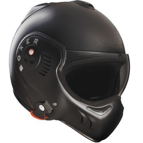 Roof Boxer V8 Full Black Motorhelm