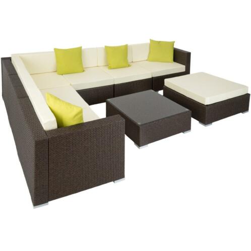 Rotan loungeset Marbella oud bruin 401817