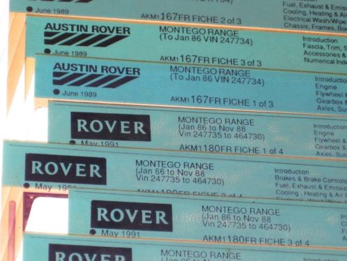 Rover Austin Montego Dealer Fiches 