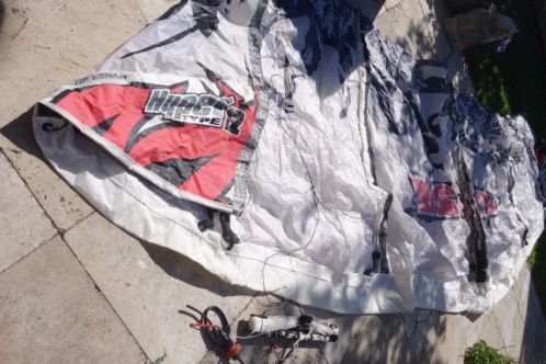 RRD Bow kite RRD 12m2 met Bar. Lekke Tube  50,-