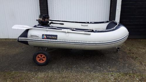 rubberboot 260  4,5 pk mercury  strandtrailer
