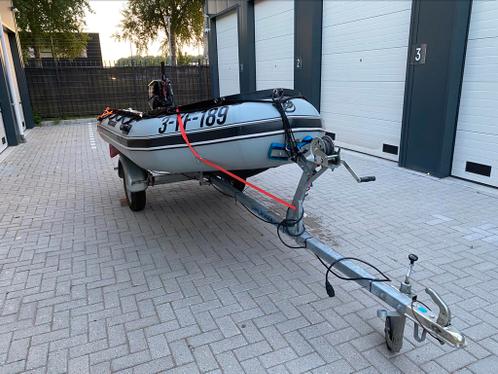 Rubberboot met Mercury 15 PK 4 takt EFI en trailer