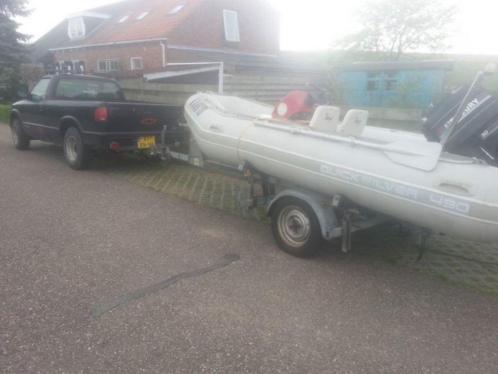 rubberboot, met trailer, met 50 pk motor