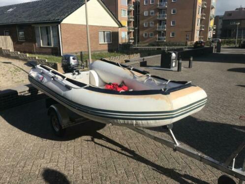 Rubberboot Rib 320 met trailer en 9.9 pk buitenboordmotor